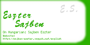 eszter sajben business card